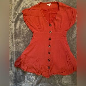 Burnt orange skater style dress sz S worn one summer.